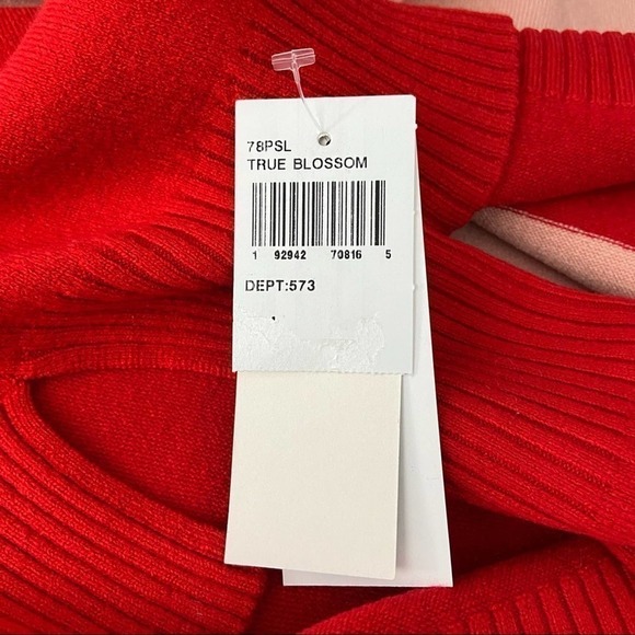 French Connection True Blossom Stripe Babysoft Crewneck Sweater NWT - Picture 9 of 9